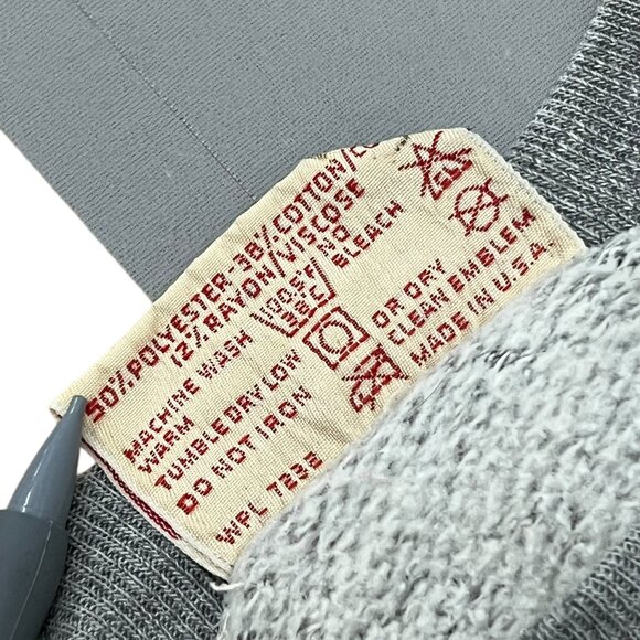 Women’s Vintage Russell Athletic Sweat top sleeveless grey cotton 1970s - Picture 3 of 6